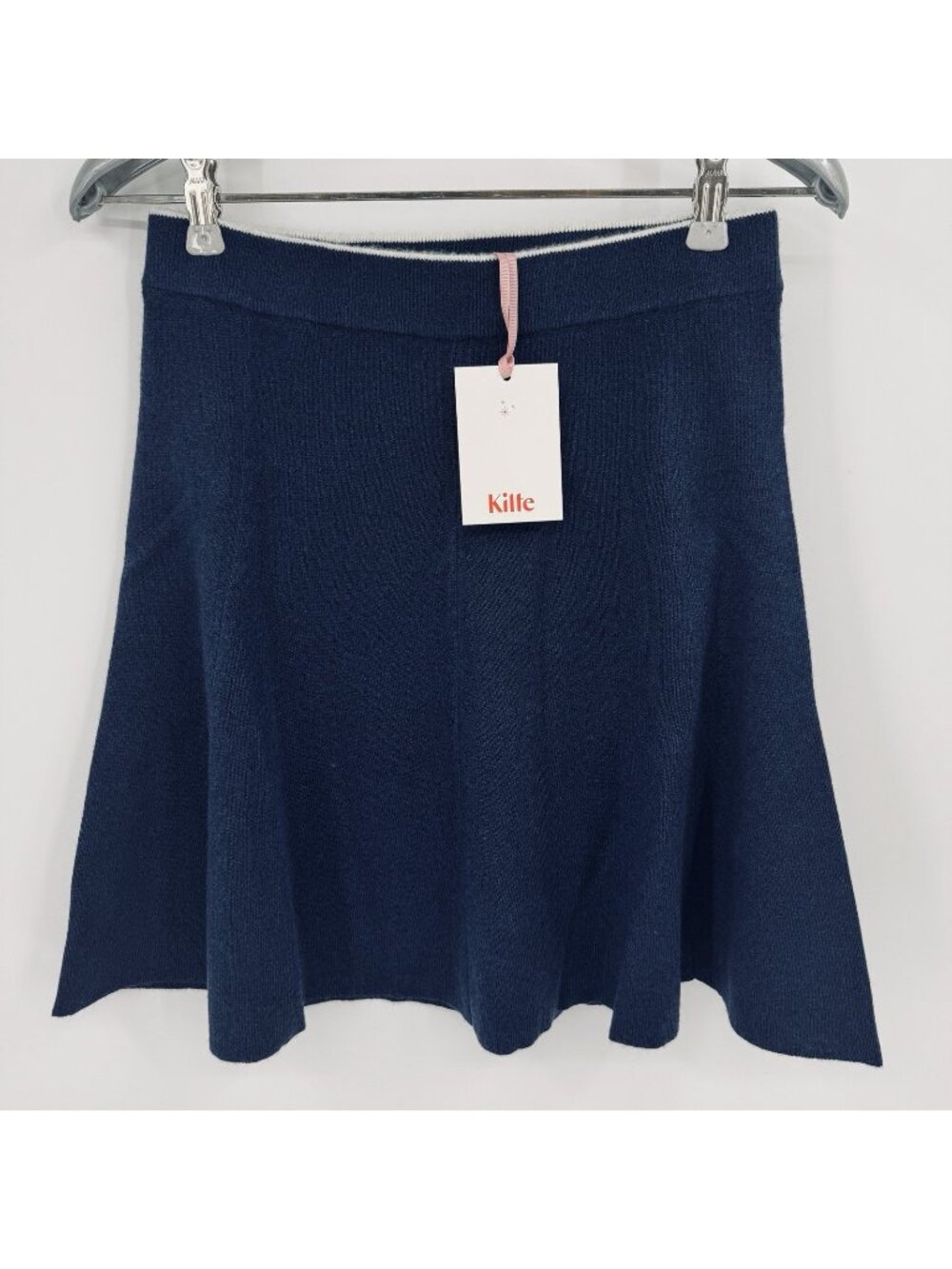 Kilte Collection Navy Blue 100% Cashmere Andrea Mini Skirt size 0 XS $395 NWT